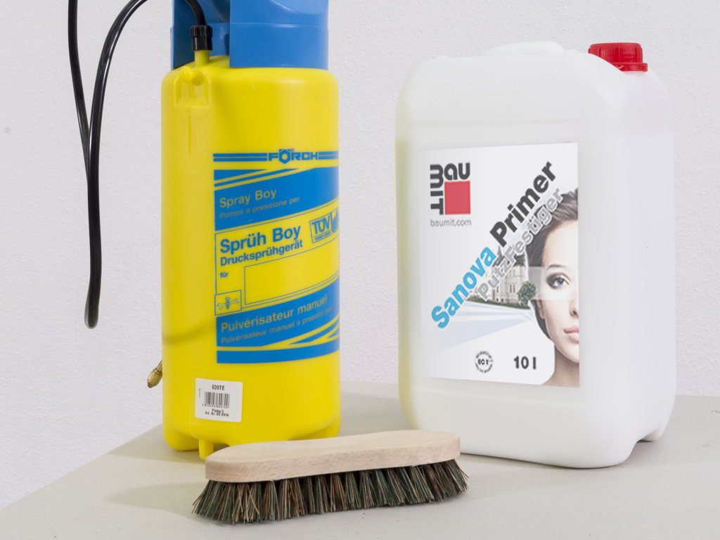 Pripomočki za obnovo fasade - peskasta podlaga